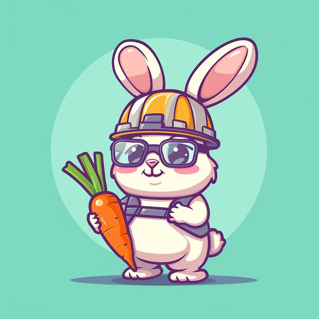 Foto cute rabbit vector design