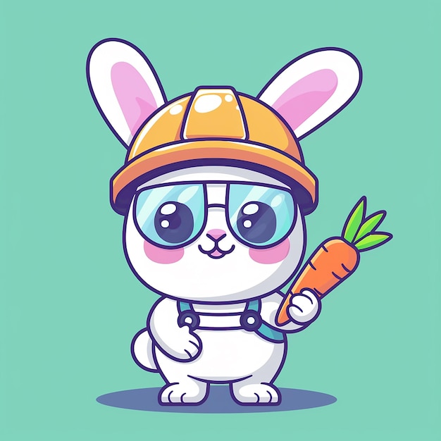 Foto cute rabbit vector design