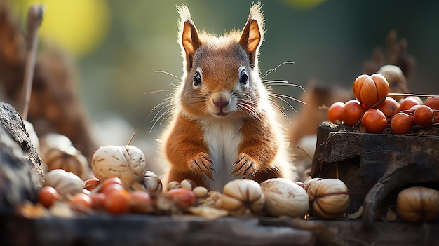 cute_squirrel_sits_with_nuts_photo