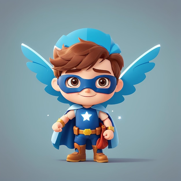 Cute Super Hero Carry Injured Boy Vector Icon Ilustração Pessoas Holiday Icon Conceito Isolado Premium Vector Flat Cartoon Estilo