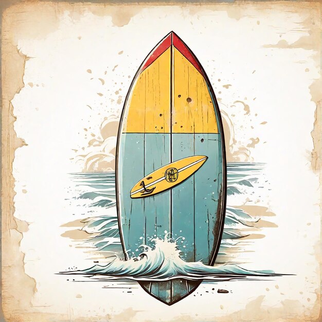 Cute Surfing Clip Art ai generado por