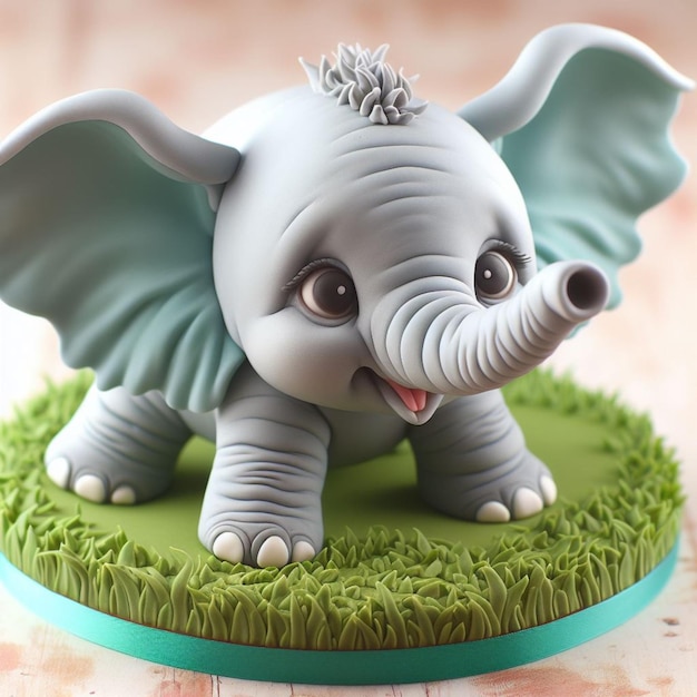Foto cuteness overload realista e adorável bebê elefante 7