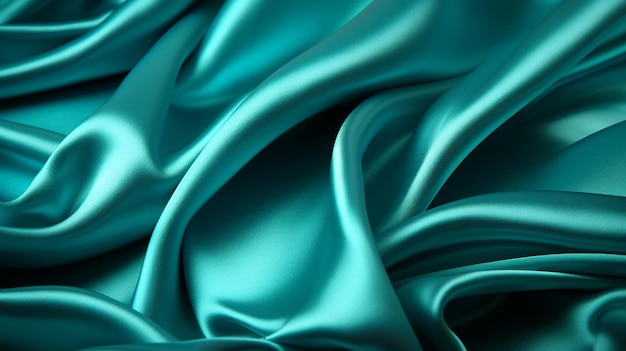 Cyan satin ondas fundo HD 8K papel de parede Imagem fotográfica de estoque