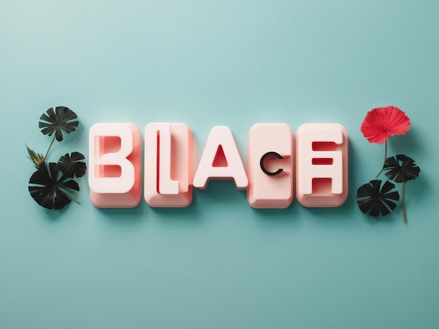 Cyan-Wörter Black Friday im Stil eines sehr einfachen Zeichens 7