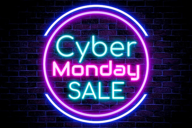 Cyber Monday Sale Neon-Banner