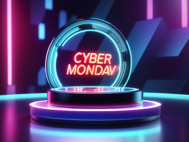 Cyber Monday Studio 3D-gerenderter Hintergrund 41