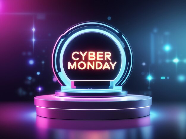 Cyber Monday Studio 3D-gerenderter Hintergrund 41