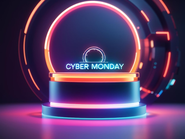 Cyber Monday Studio 3D-gerenderter Hintergrund 41