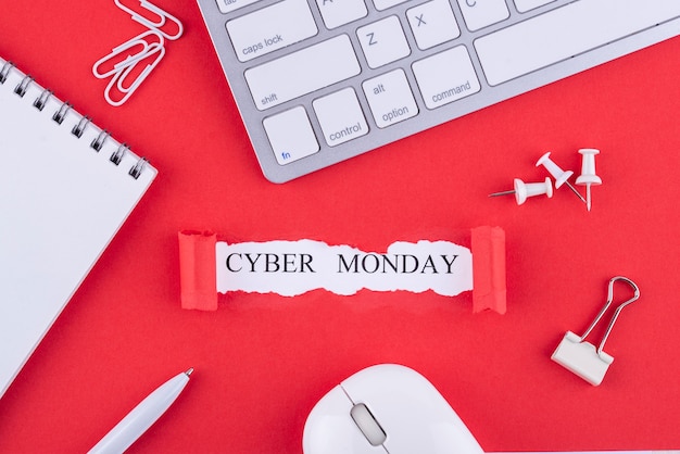 Cyber-Monday-Zusammensetzung von oben