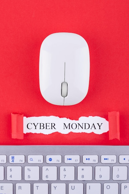 Foto cyber-monday-zusammensetzung von oben