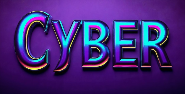 Cyber-Neon-Typographie