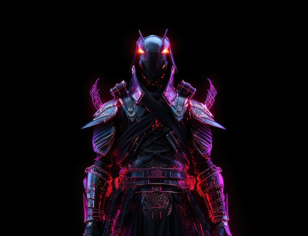 Cyber samurai gerado pela IA Imagem