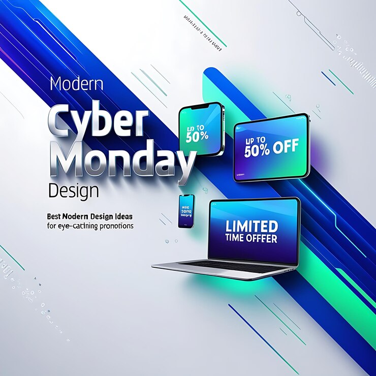 Foto cyber segunda-feira super venda banner de mídia social ou modelo de postagem
