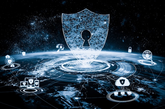 Cyber-Sicherheitstechnologie und Online-Datenschutz in innovativer Wahrnehmung