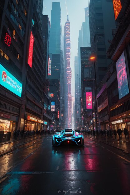 cyberpunk A aparência da exposição de supercarros é um fundo de papel de parede de carro super bonito