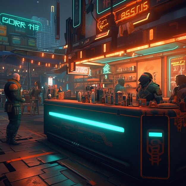 Cyberpunk é um jogo de ficção científica com um toque futurista de IA generativa.