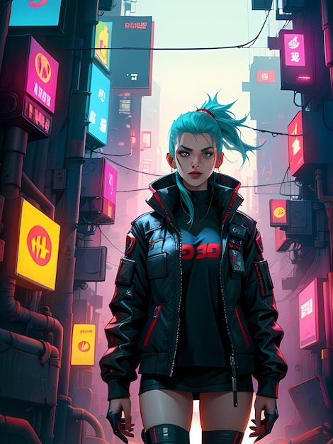 Cyberpunk-Frau