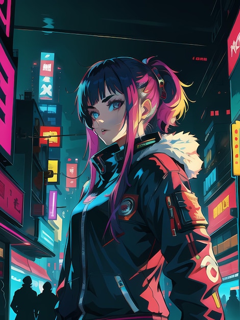 Cyberpunk-Frau