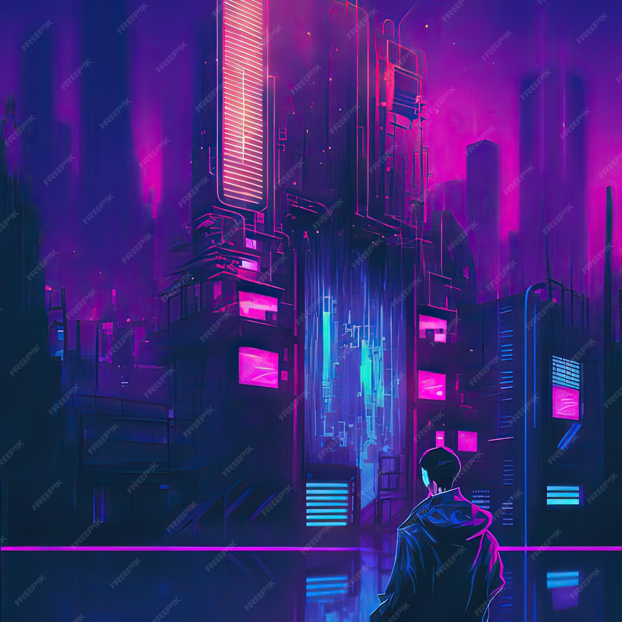 Cyberpunk industrial abstract future wallpaper conceito futurista