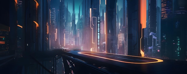 Cyberpunk-Stadt