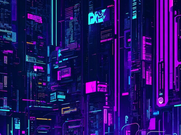 Foto cyberpunk-textur-vektor hochauflösendes bild kostenlos herunterladen