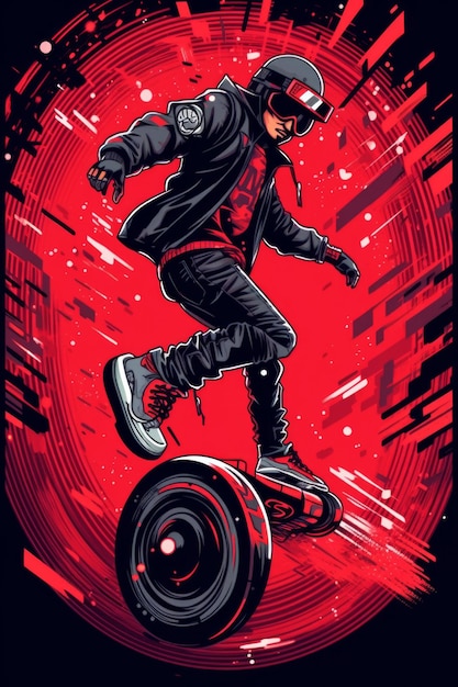 Cyberpunk vehículo en movimiento fondo de pantalla de alta velocidad