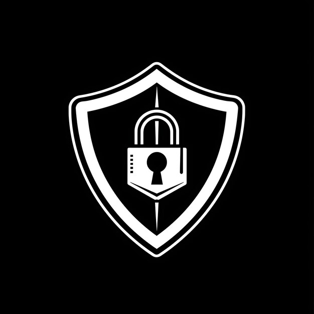Cybersecurity and Data Protection Award Badge Logotipo com Shie Creative Design Simples Tatuagem Arte CNC
