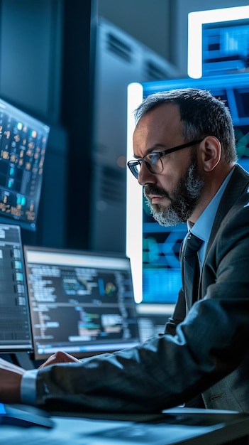 Cybersicherheitsberater analysiert Bedrohungen