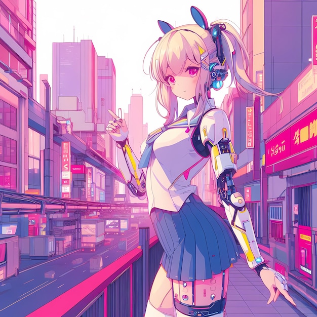 Cyborg, una estudiante de anime en el Tokio urbano