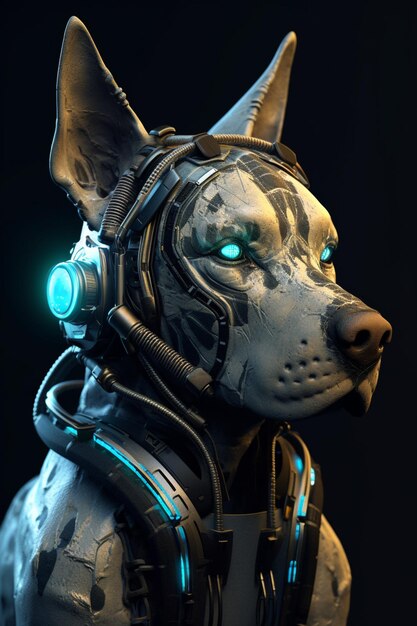 Cyborg-Hund Generative KI