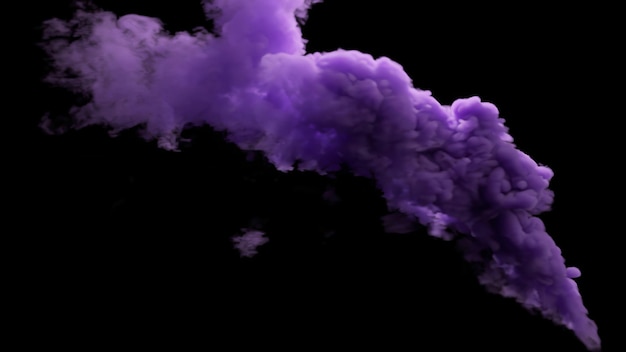 D animación de humo espeso con luz de neón intermitente