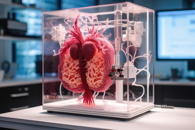 D Bioprinter, der künstliche Gewebe erzeugt und mit generativer AI erstellt wird