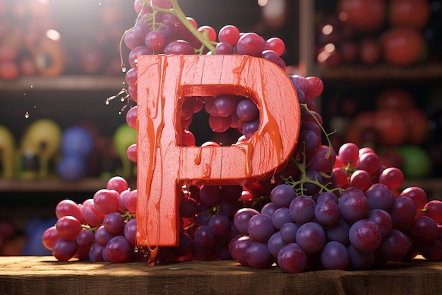 Foto d efecto de estilo de fuente de mermelada de uvas