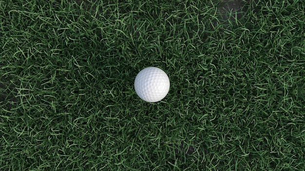 D hacer que una pelota de golf se pare en el césped