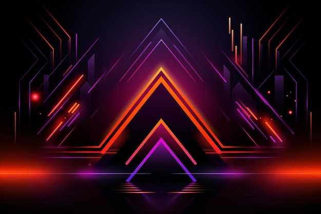 d Neontunnel abstrakter Hintergrund