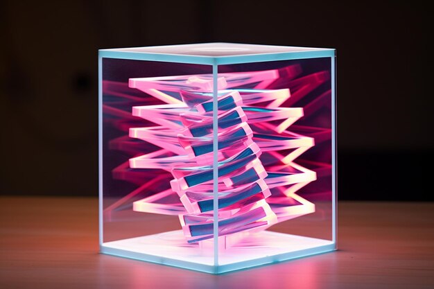 D patrones geométricos con elementos de luz interactivos