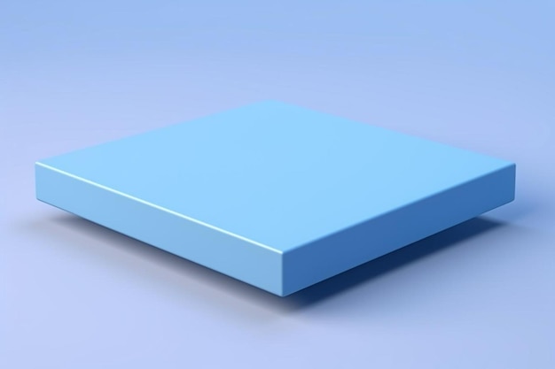 d plataforma minimalista azul suave