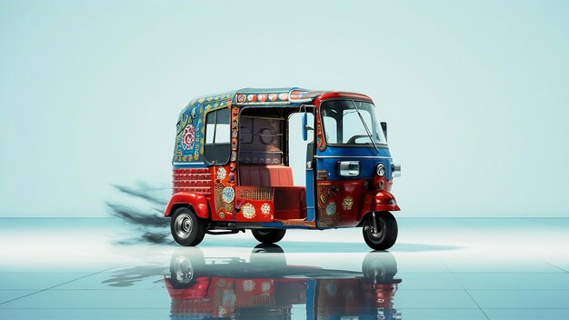 Foto d render de autorickshaw aislado en fondo blanco