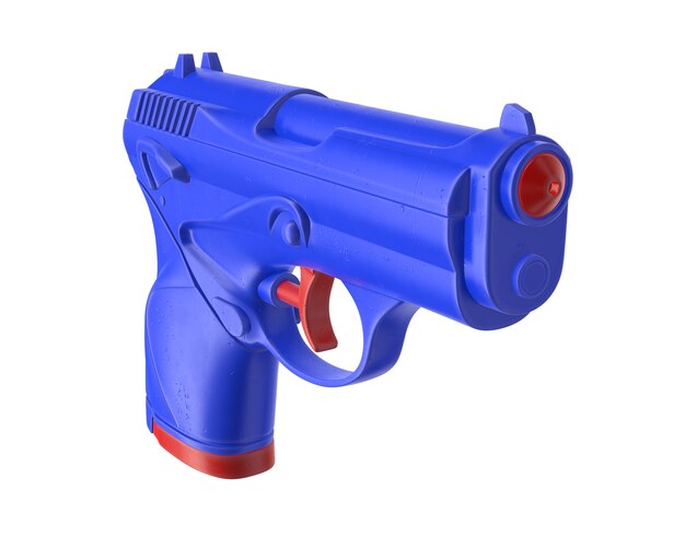 D Render de pistola de agua de plástico aislado en blanco