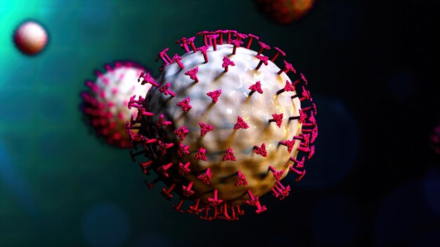 D render virus generado por el ordenador