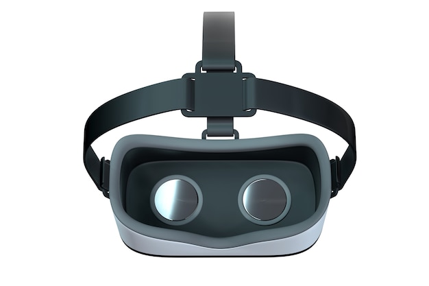 D renderização de googles de realidade virtual isolados no branco
