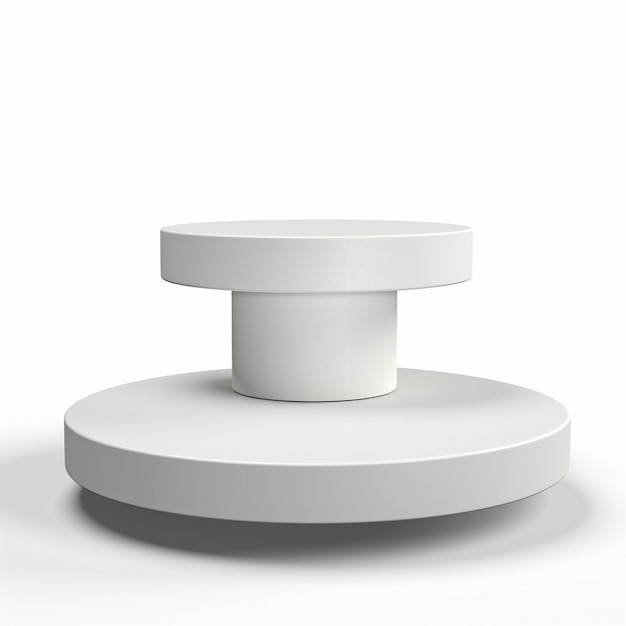 Foto d renderização de um pedestal em branco de pódio futurista para exibição de produtos