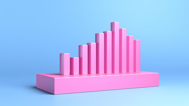 Foto d representación de un gráfico de barras para el análisis de investigación de seo empresarial, el comercio de divisas y la inflación