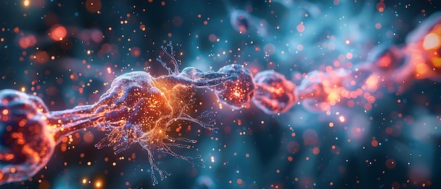 D visualización de la ruptura de las sinapsis en la enfermedad de Alzheimer39s que ilustra el declive cognitivo y el daño neurológico Concepto de la enfermedad de Alzheimers39 Synapse Breakdown Decline cognitivo