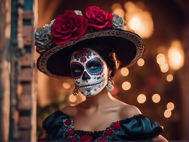 Da de Muertos Honrando os espíritos dos antepassados com coloridas tradições e celebrações vibrantes