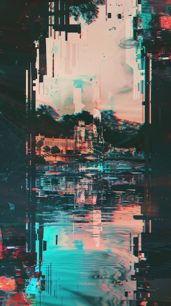 da textura de glitch de fundo da tela