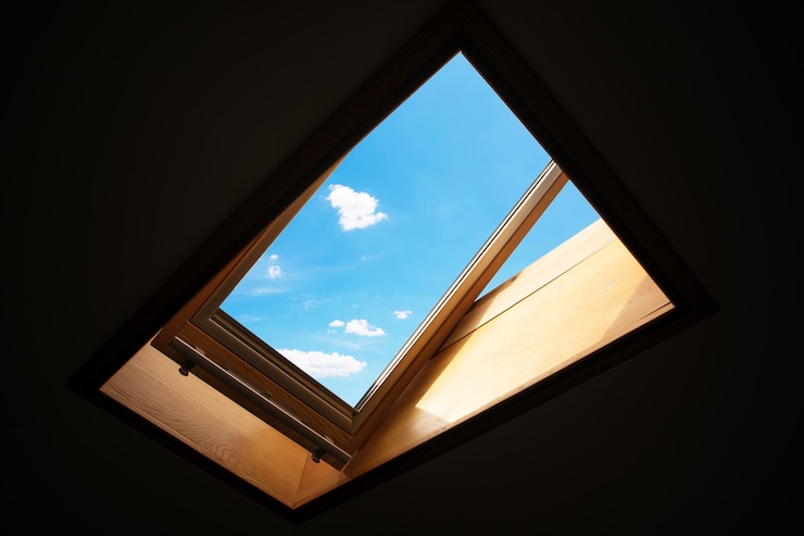 Foto dachfenster öffnen, oberlicht