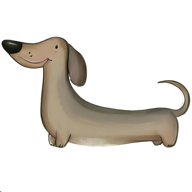 Foto dachshund ilustração isolada em um fundo branco