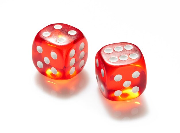 Dados rojos y blancos