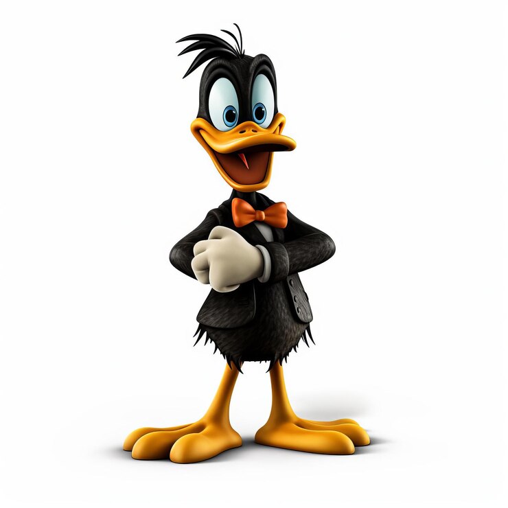 Foto daffy duck corpo inteiro isolado em fundo branco imagem